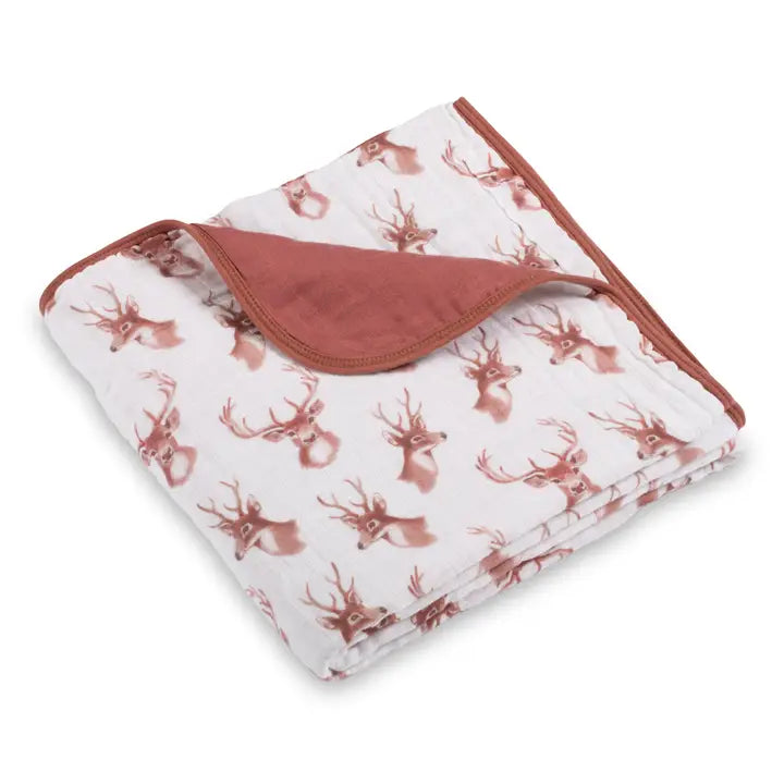Muslin Quilt Baby Blanket - Oh Deer