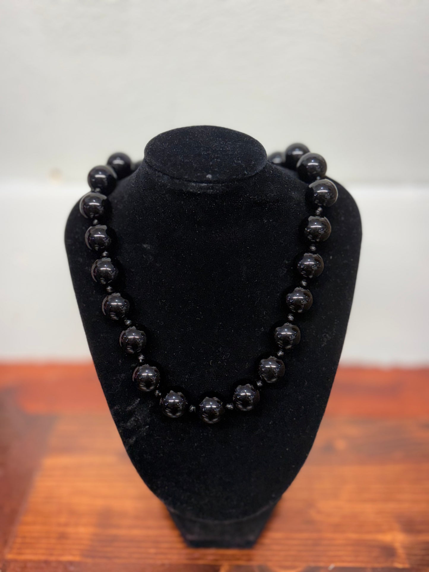 Midnight Black Beaded Necklace