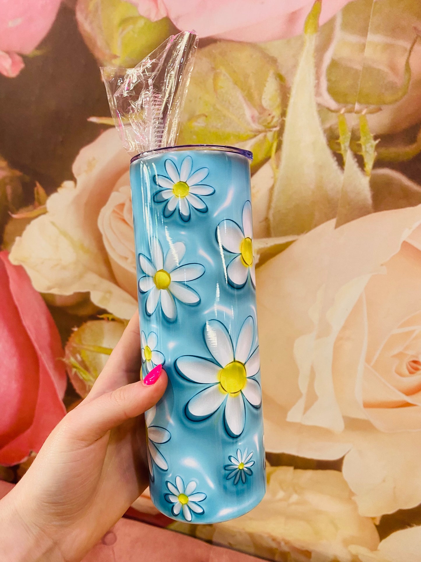 Blue Daisy Tumbler