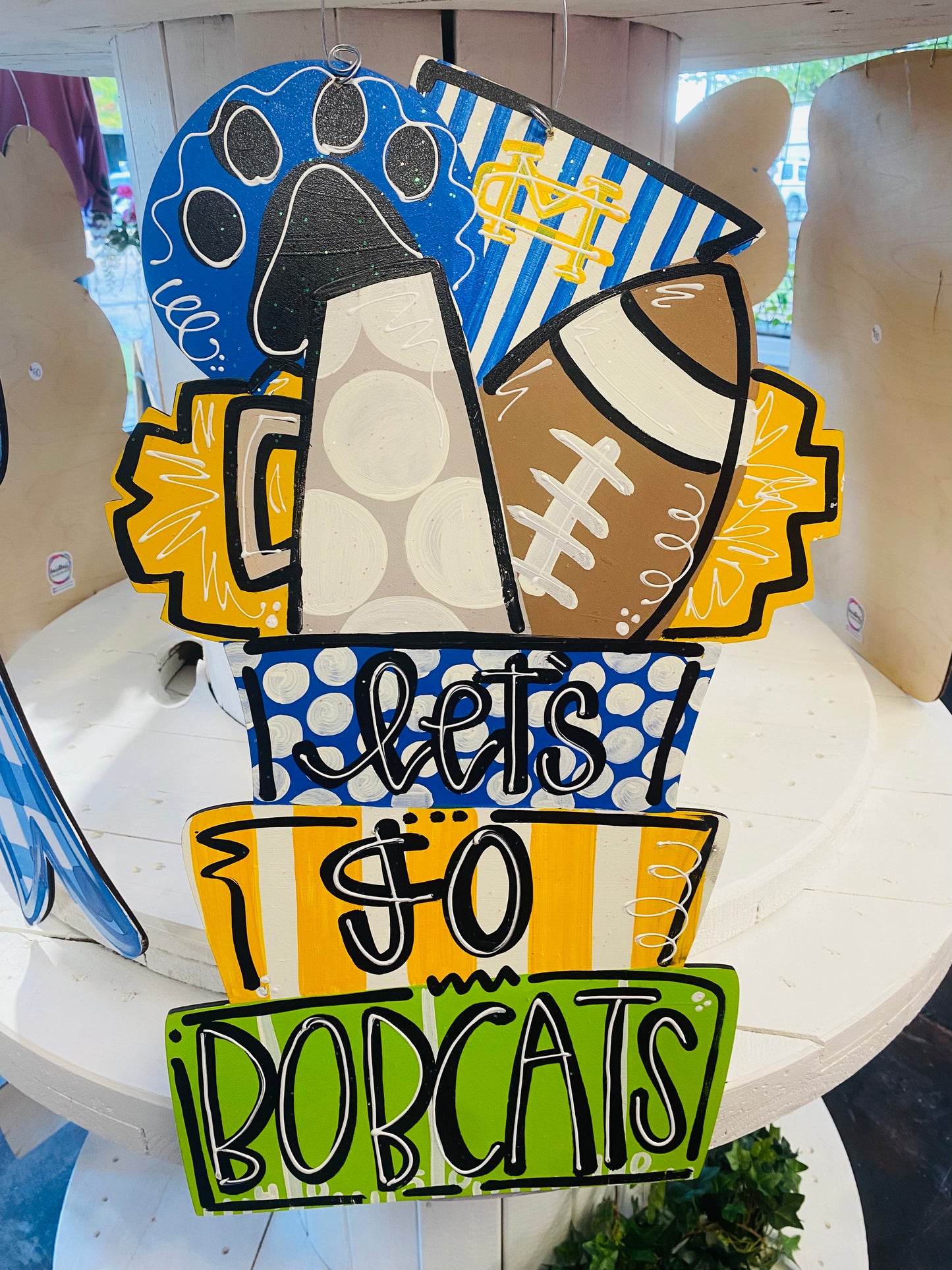 Let’s Go Bobcats Doorhanger