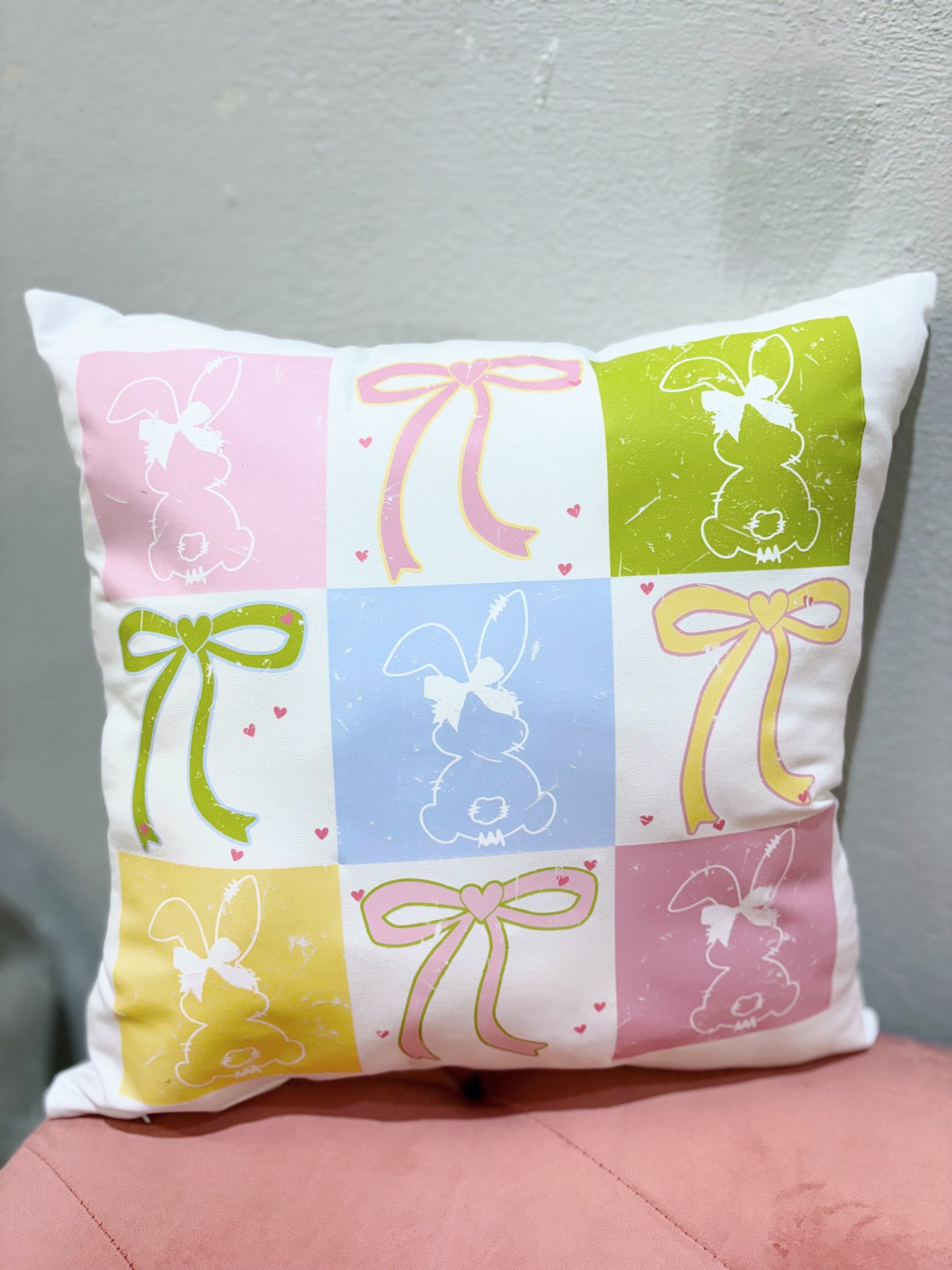 Bunnies & Bows Pillow