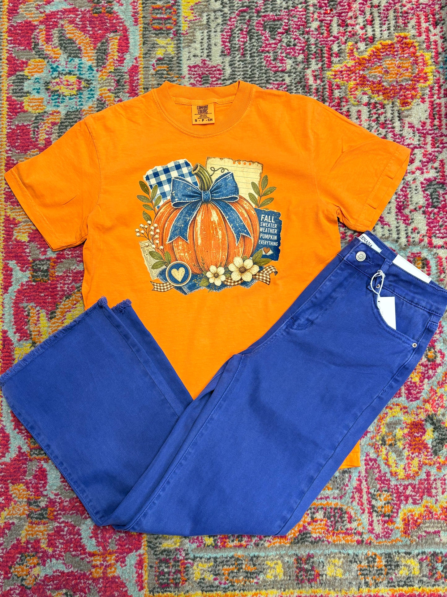 Denim Quilt Fall Tee