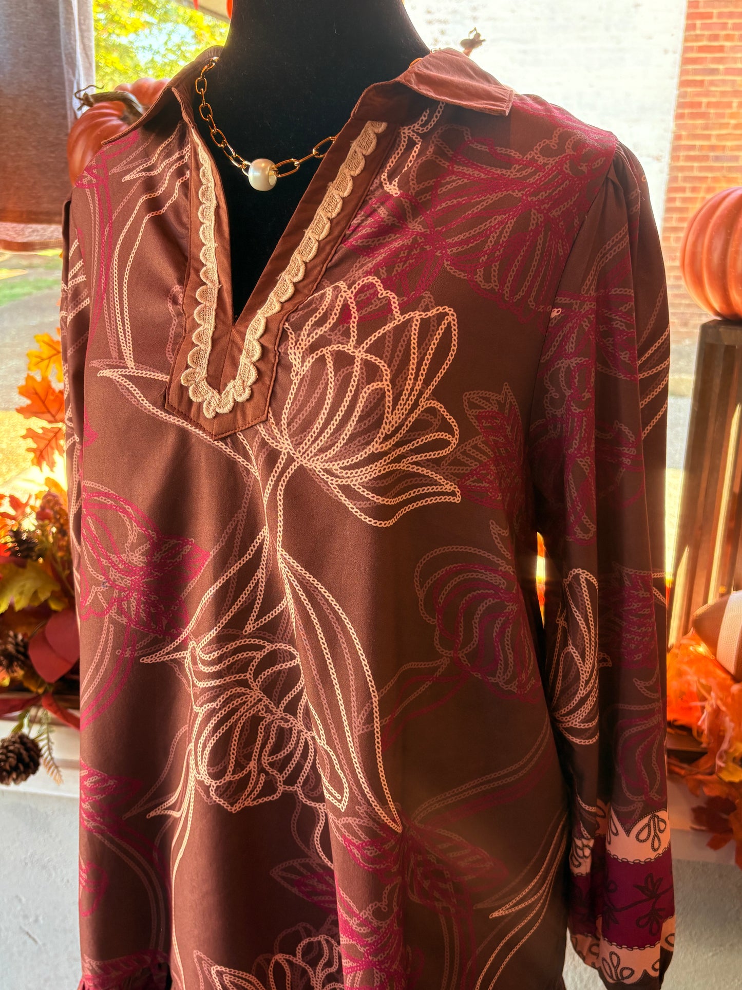 Fall Floral Dress