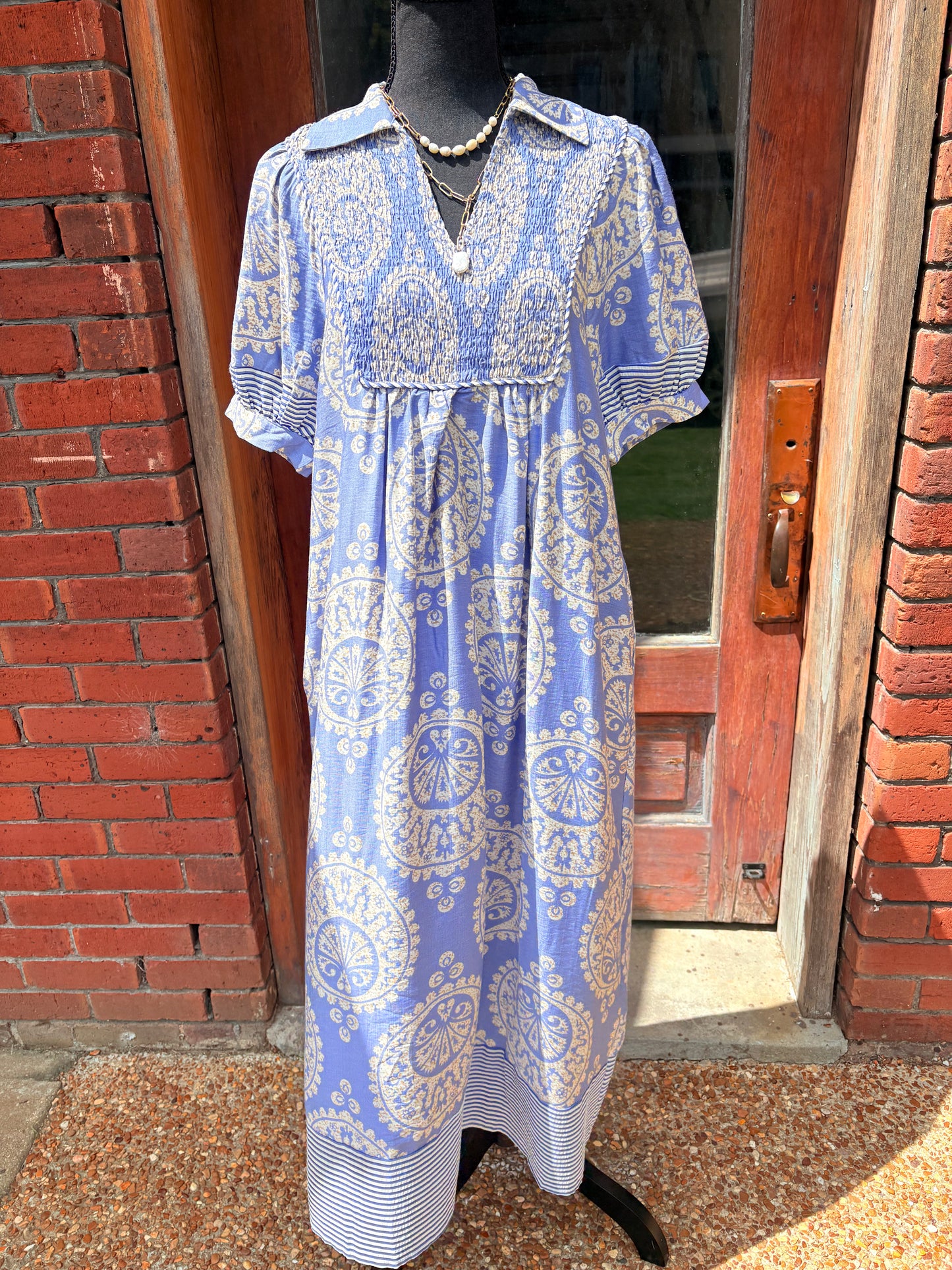 Periwinkle Floral Midi Dress