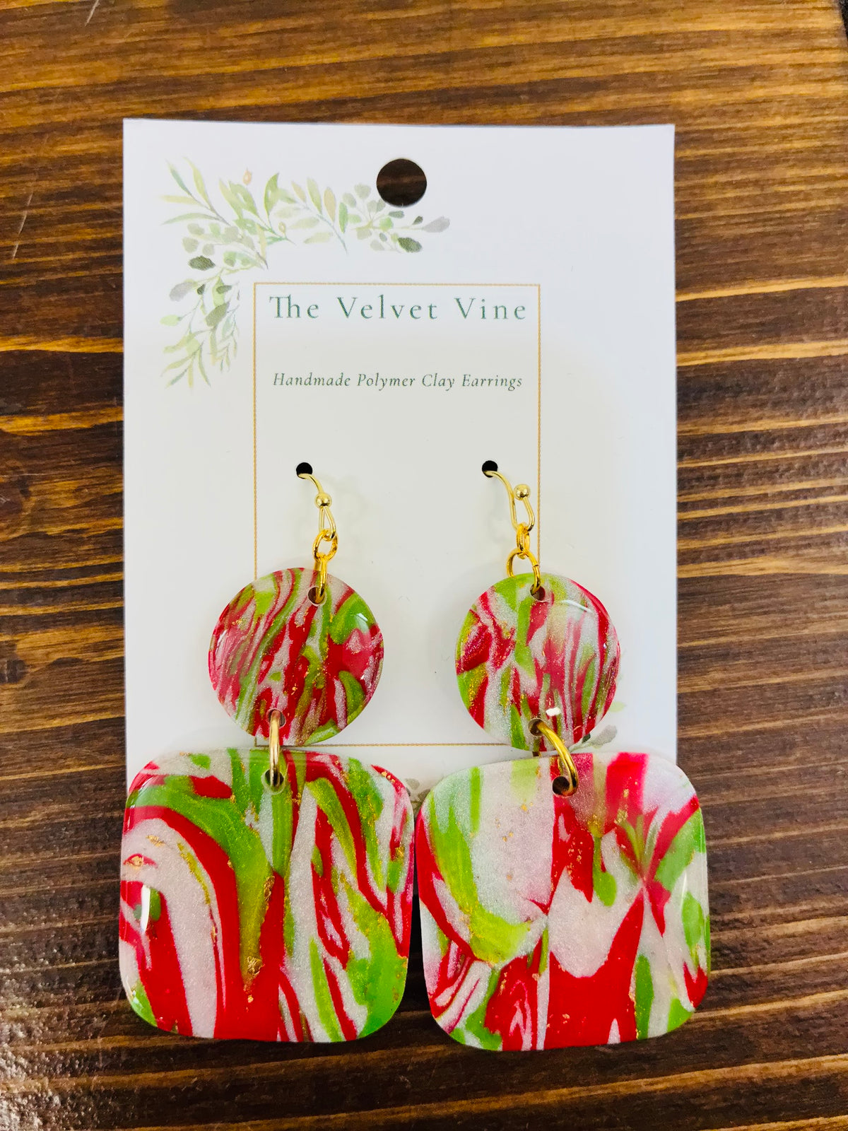 Festive Candy-Cane Earrings