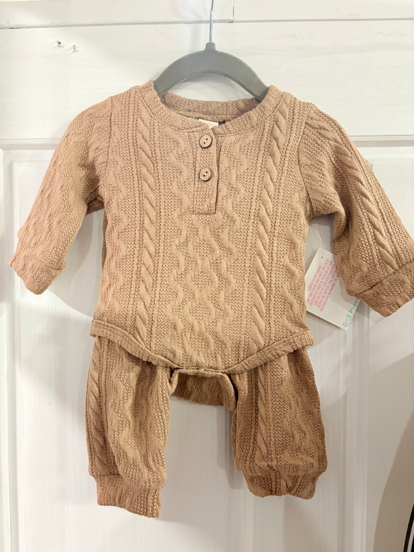 Baby Boy Cable Knit Pant Set