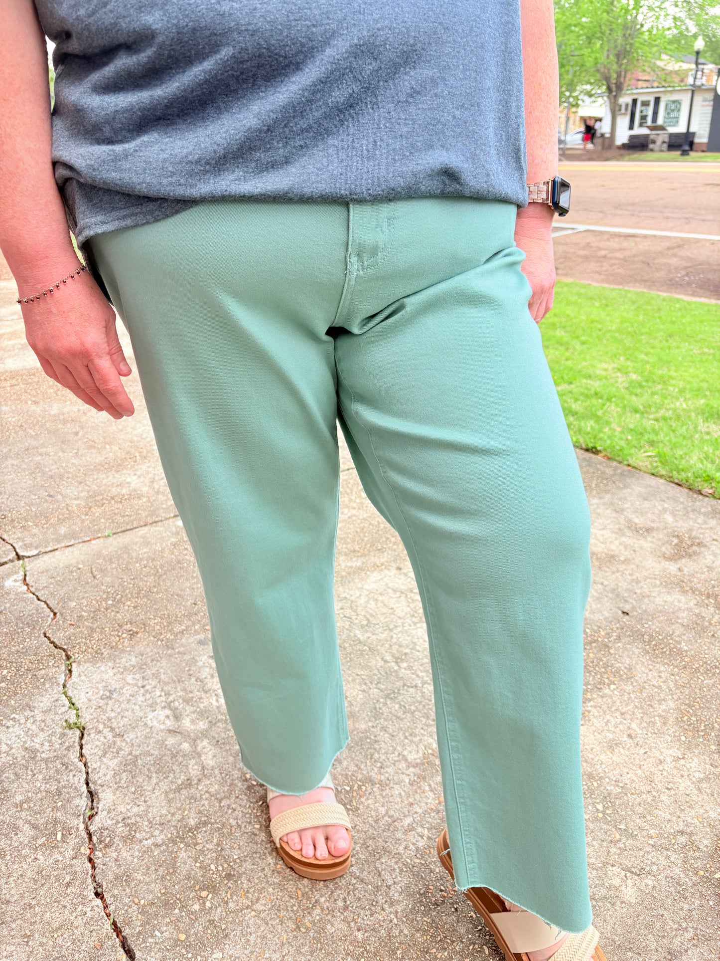 Plus Evergreen High Rise Cropped Pants