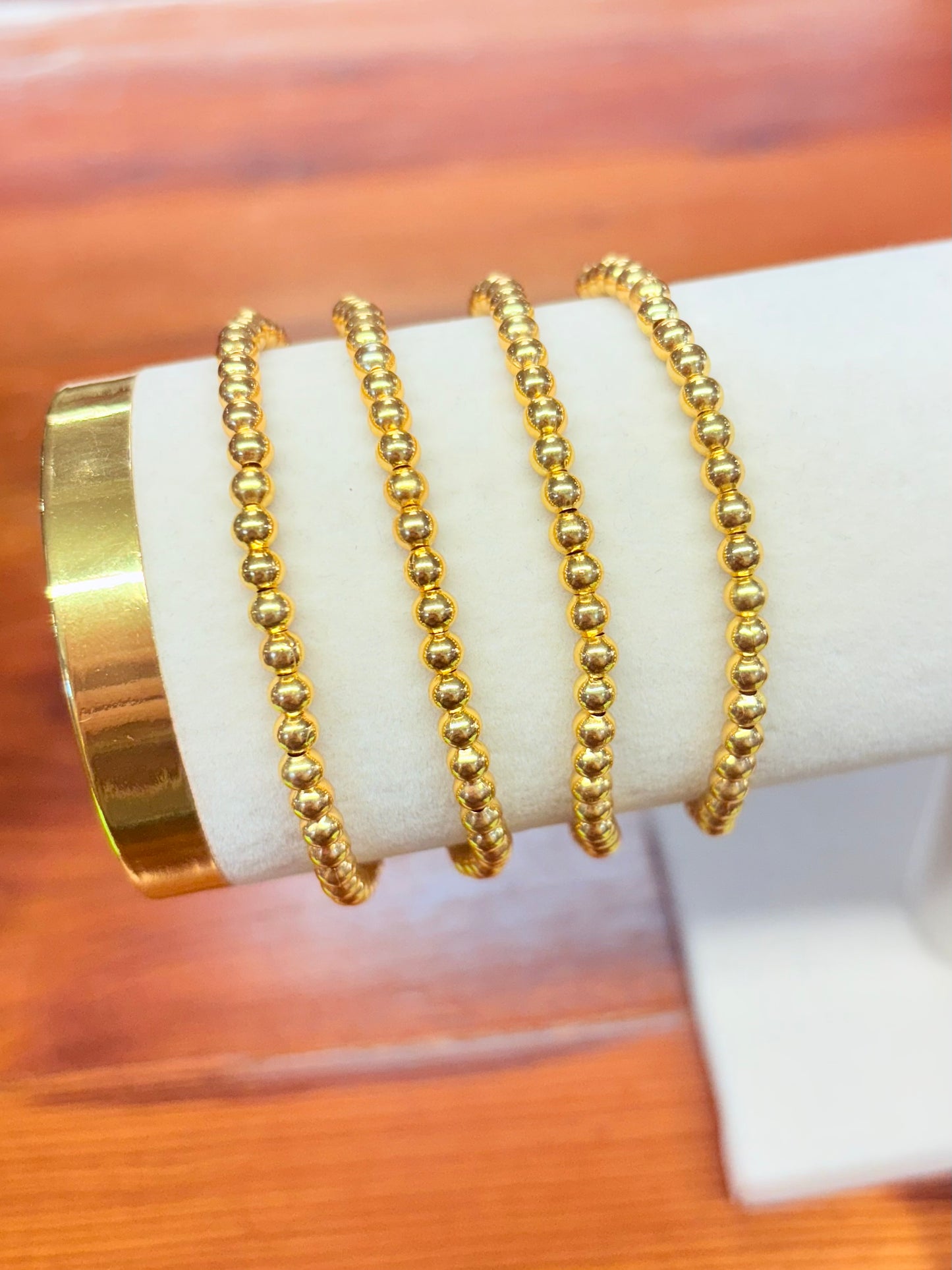 Elizabeth Gold Beaded Bracelet