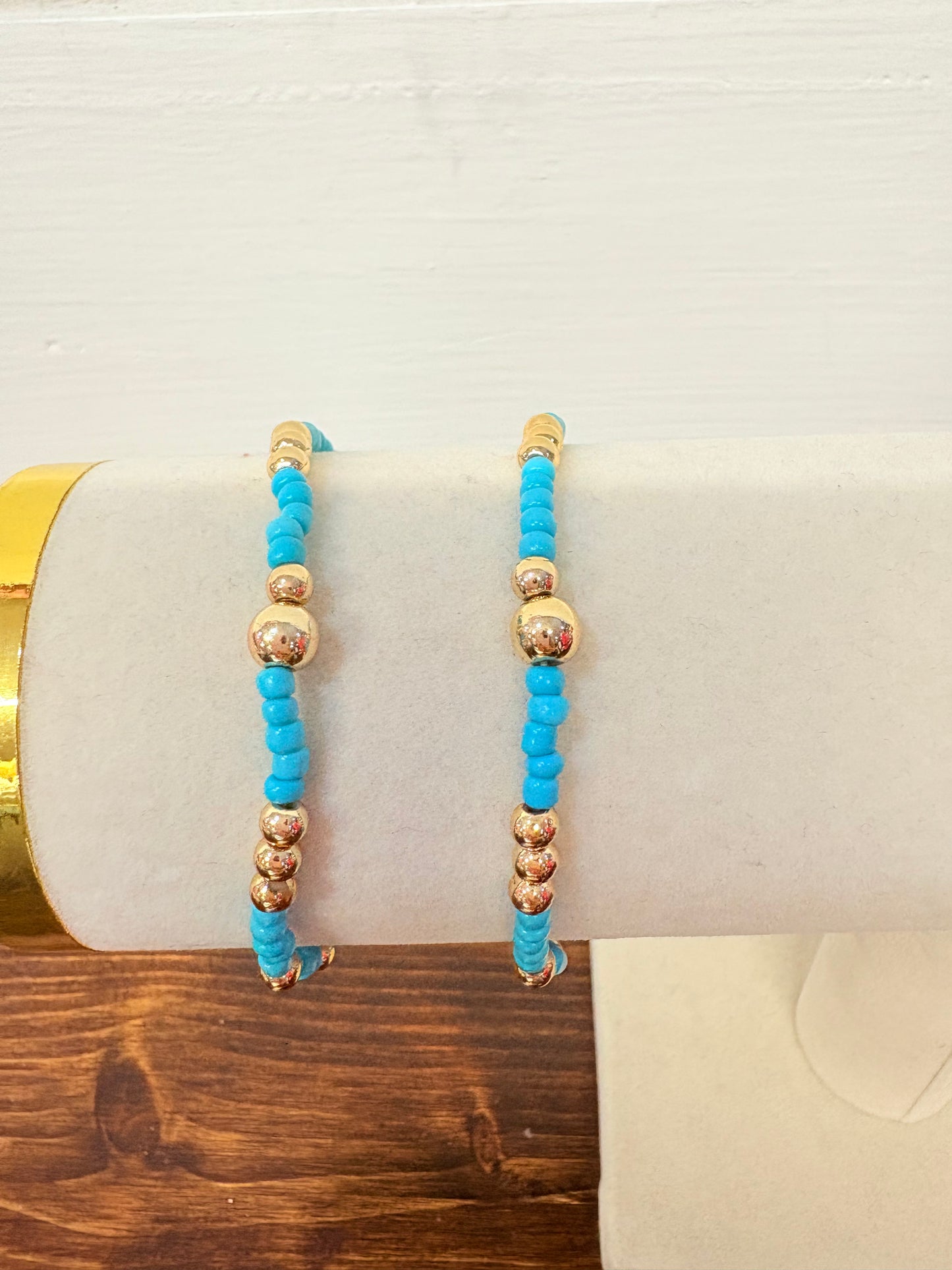 Ashley Blue Beaded Bracelet