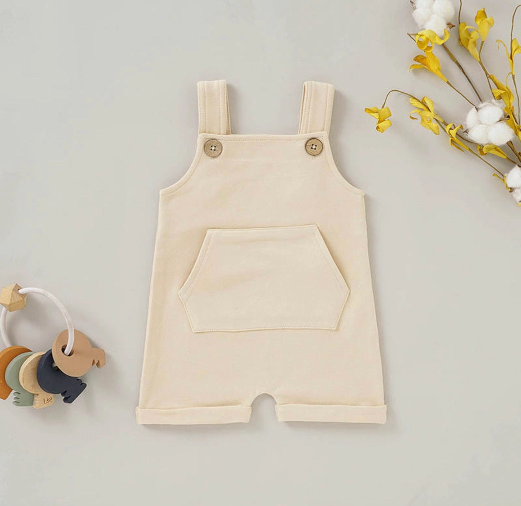 French Terry Oatmeal Overalls