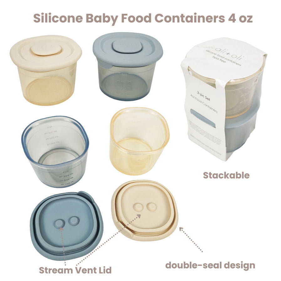 2-Piece Silicone Food Containers