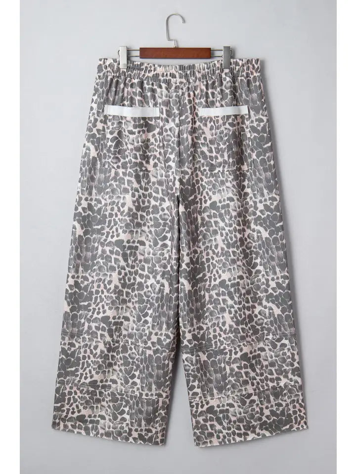 Plus Leopard Print Pants