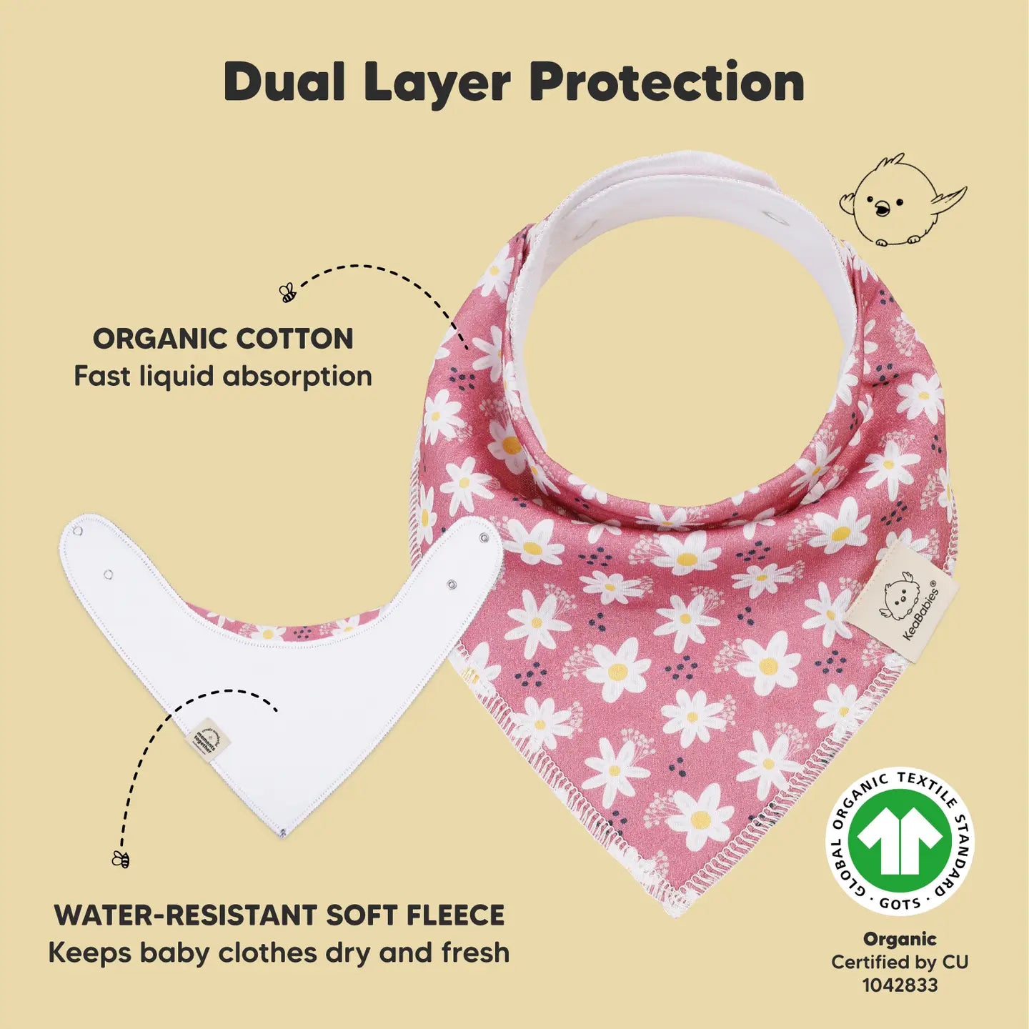 10-Pack Baby Bandana Bibs