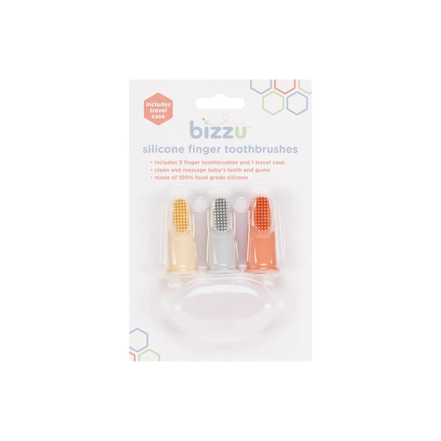 Silicone Finger Toothbrushes, 3 pack