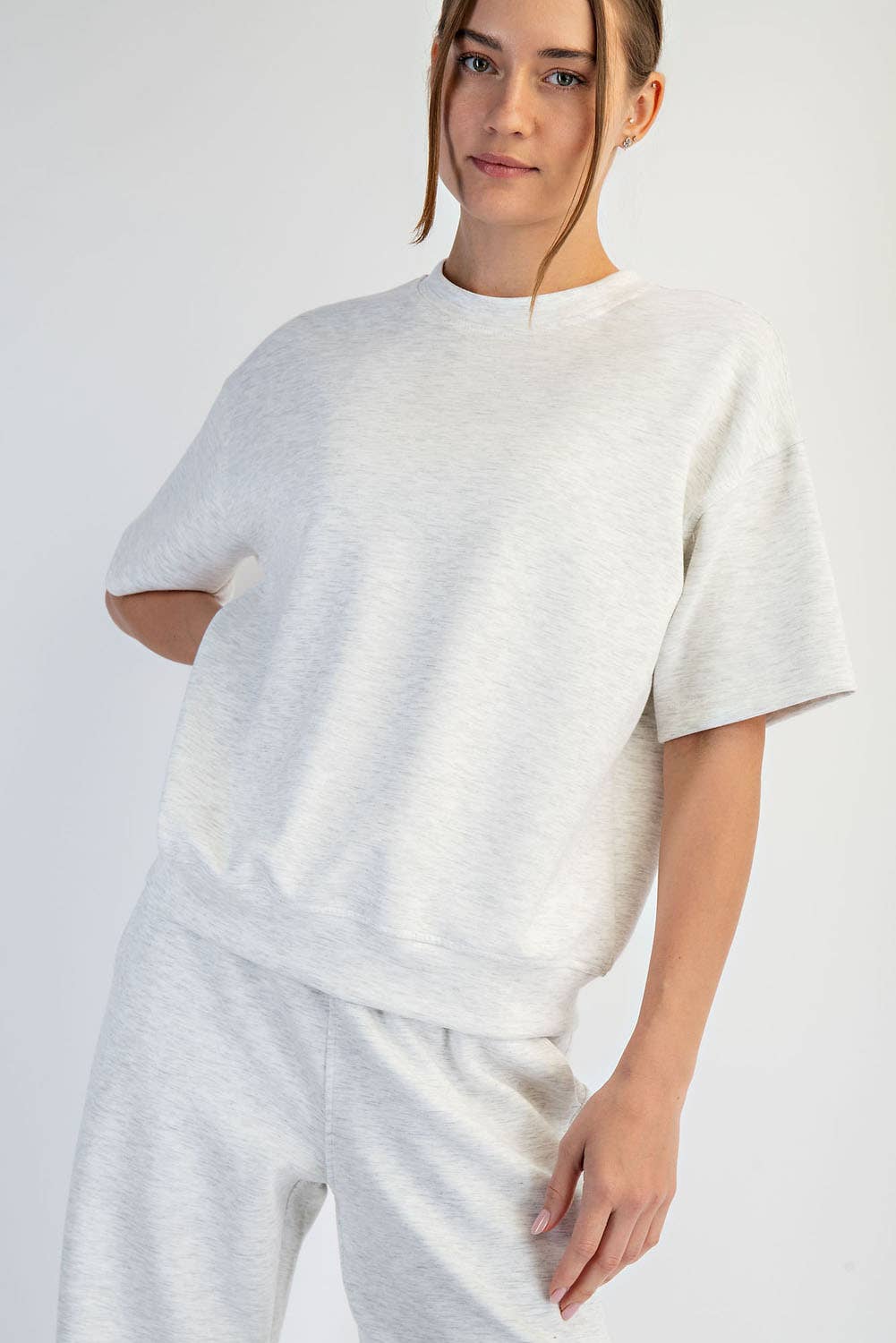 Modal Scuba Top - Light Heather Gray
