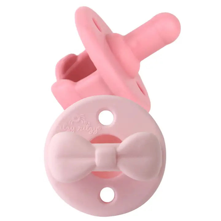 Pink Bow Paci Set
