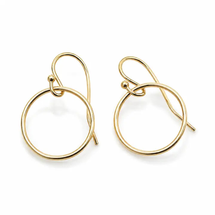 Circle of Love Gold Hoop Earrings