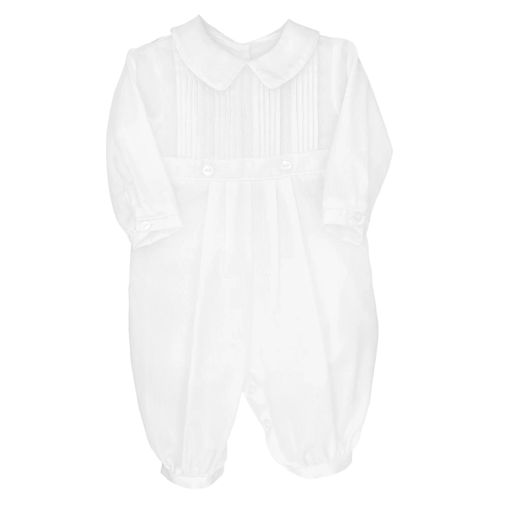 White Jumpsuit with Pintucks