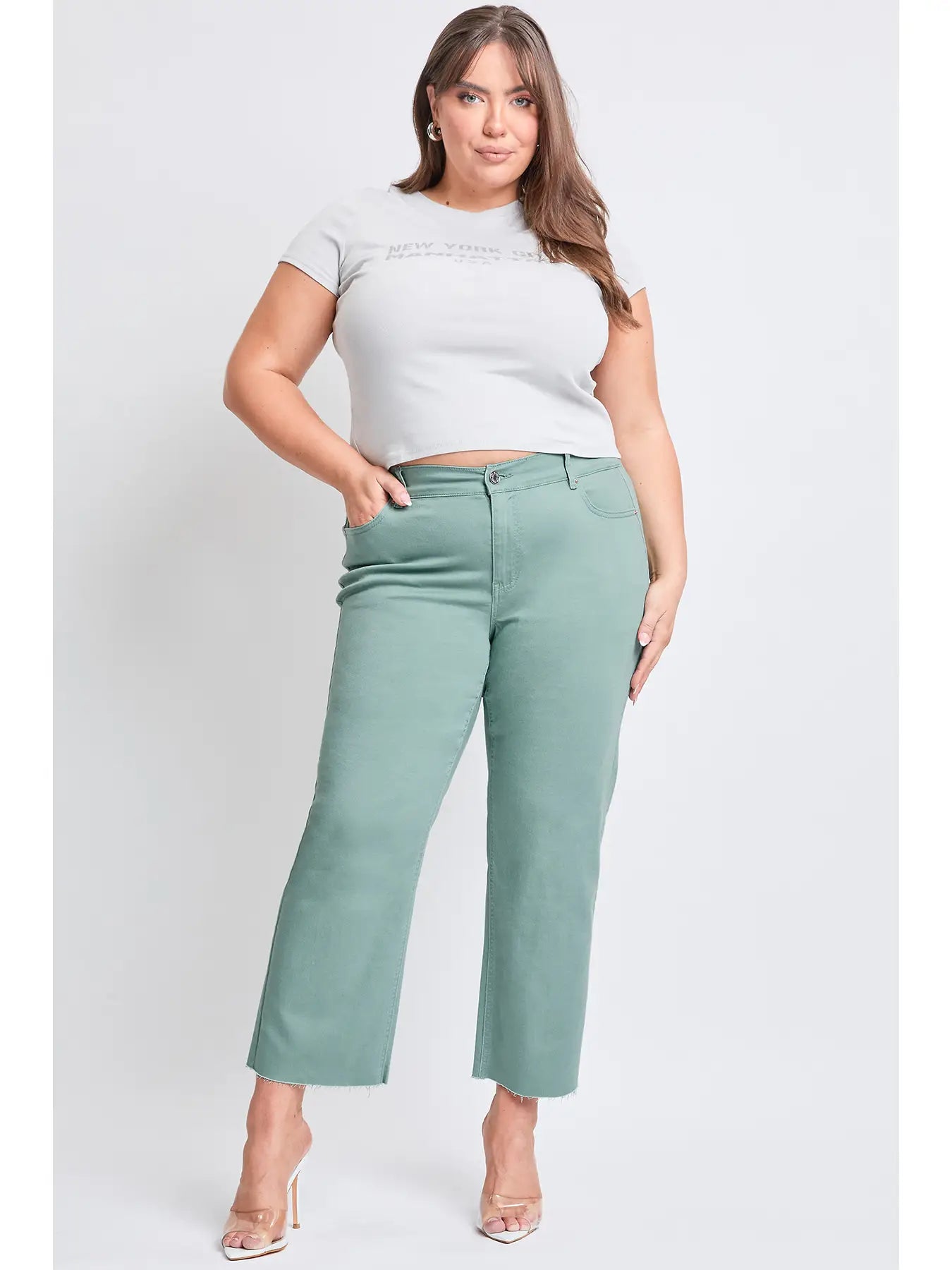 Plus Evergreen High Rise Cropped Pants