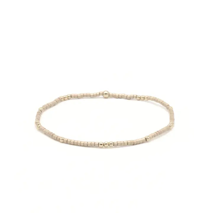 2mm Newport Golden + Gold Filled Bracelet