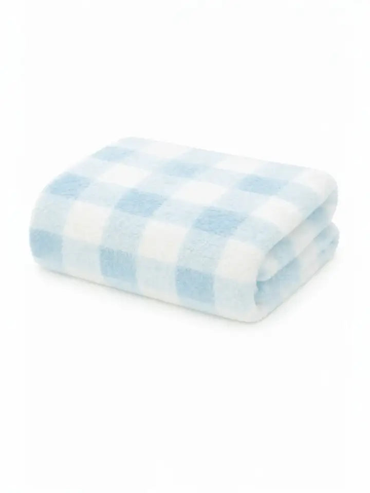 Bliss Gingham Blanket - Cloud Blue