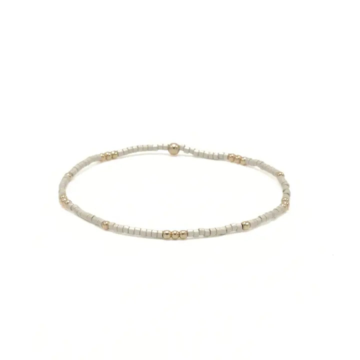 2mm Newport Champagne + Gold Filled Bracelet