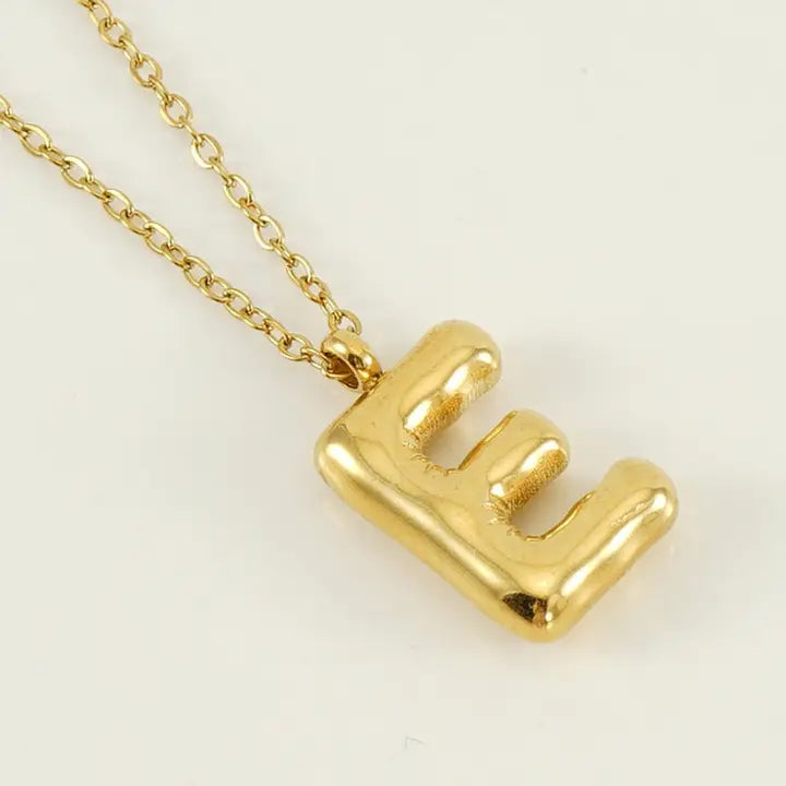 Bubble Shaped Initial Necklace