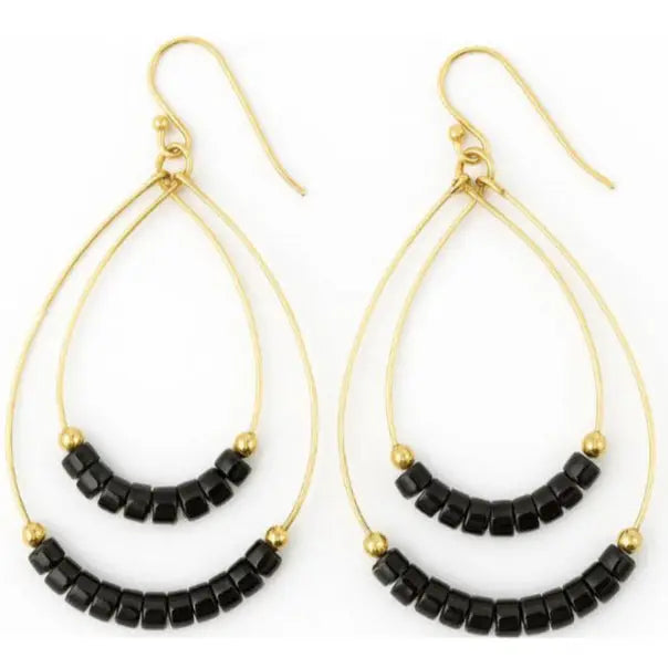 Heishi Ella Cate Earring in Black