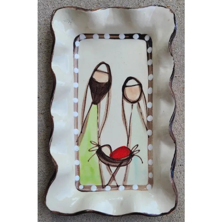 Small Rectangle Plate (Nativity)