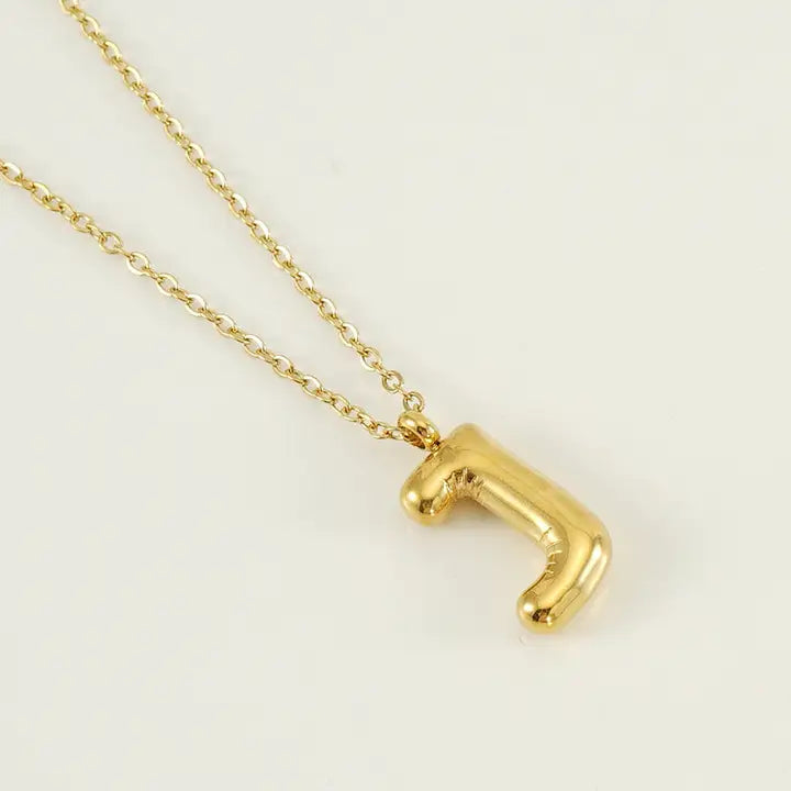 Bubble Shaped Initial Necklace