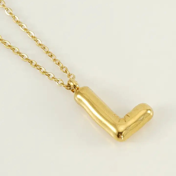 Bubble Shaped Initial Necklace