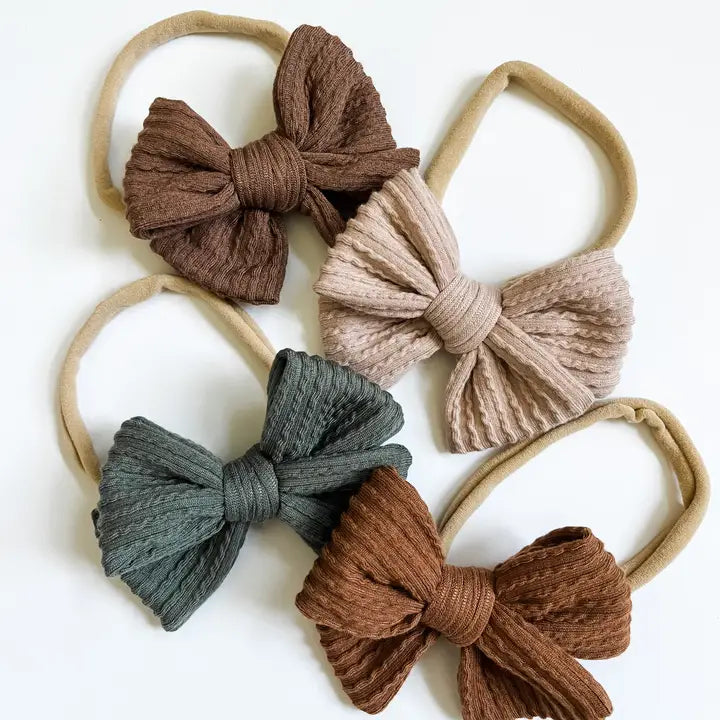 Baby Bow Willow Headband Moss