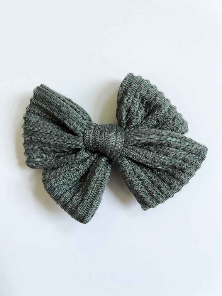 Baby Bow Willow Headband Moss