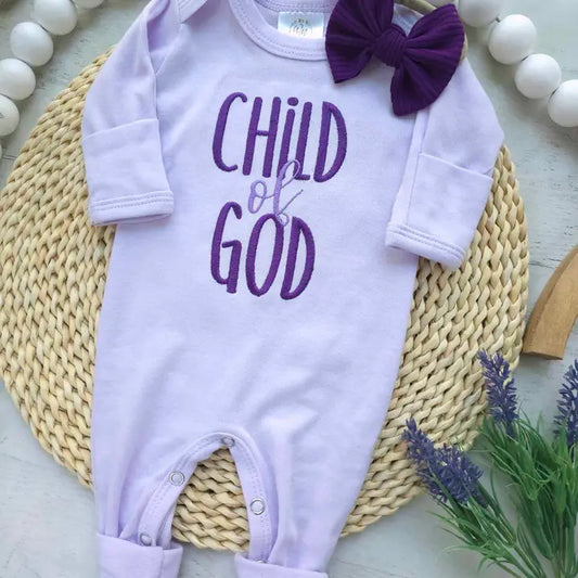 Child of God Purple Romper