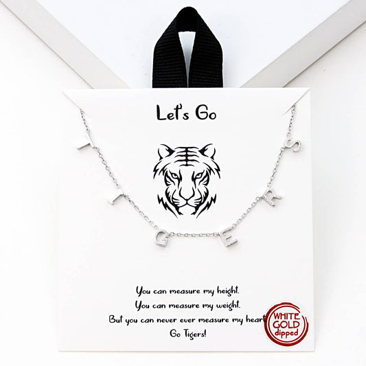 Let's Go Tiger Initial Charm Necklace