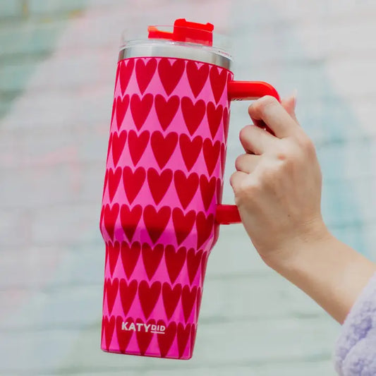 Red and Pink Heart Tumbler