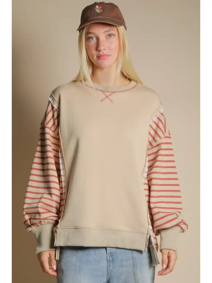 Orange and Cream Pullover