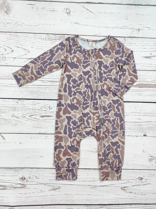 Baby Boy Camo Print Zipper
