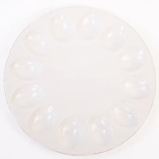 Deviled Egg Platter Antique White