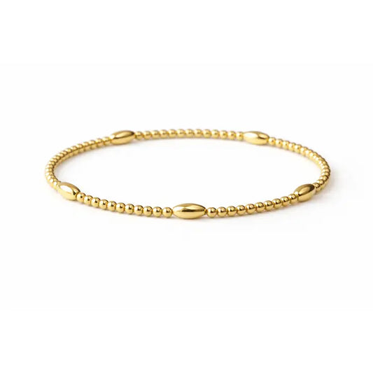 Classic Oval All Gold Bracelet