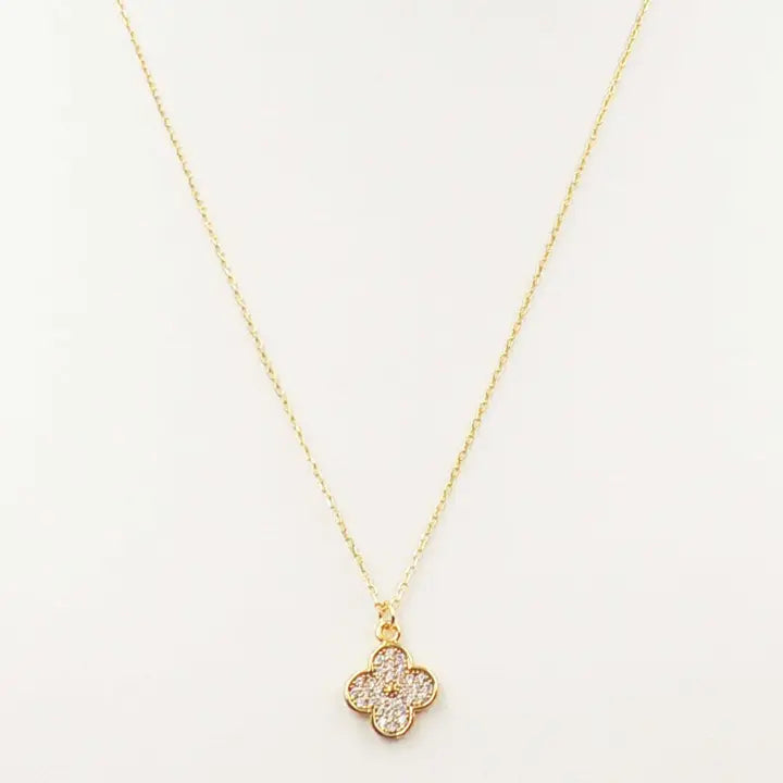 18K Gold Dipped Small Clover Necklace