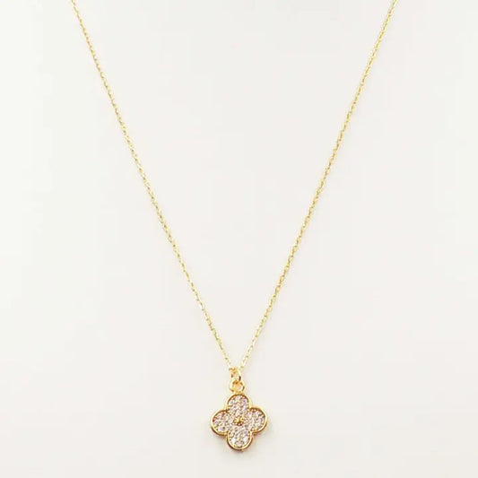 18K Gold Dipped Small Clover Necklace