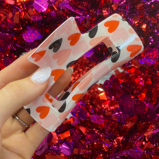 Valentine's Day Black Heart Clip