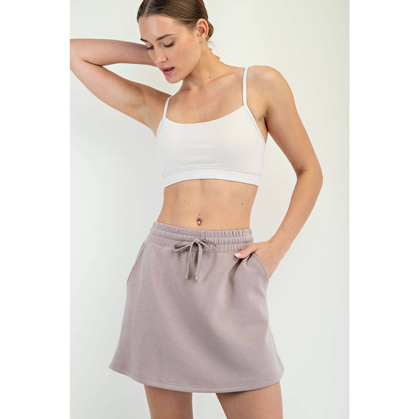 Modal Scuba Skort - Light Mocha