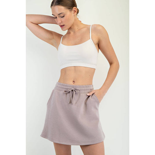 Modal Scuba Skort - Light Mocha