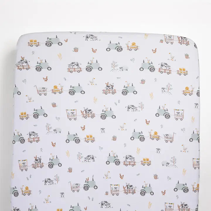100% Premium Cotton Farm Jersey Crib Sheets
