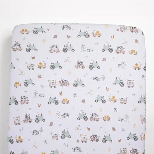 100% Premium Cotton Farm Jersey Crib Sheets