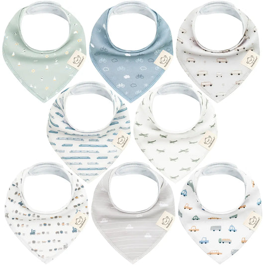 8-Pack Baby Bandana Bibs
