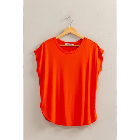 Tomato Dolman Sleeve Top