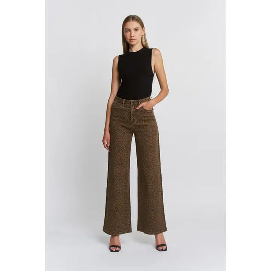 Leopard High Rise Pants